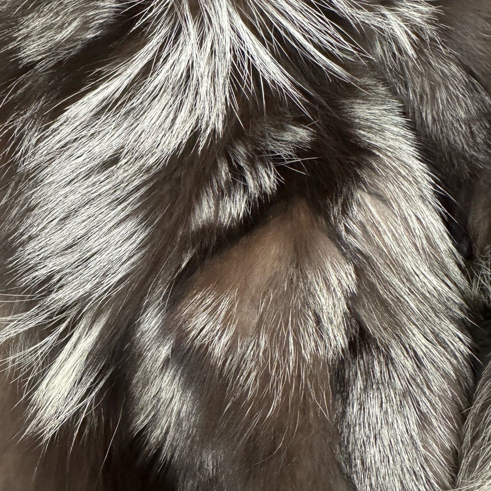 Natural fox fur coat